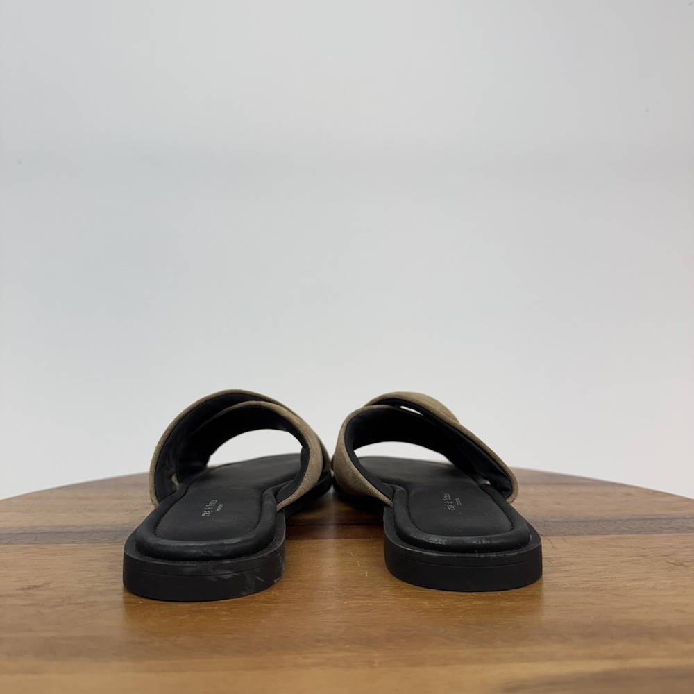 Womens Rag & Bone Geo Brown Suede Crisscross Casual Slide Sandals Size 37 GUC - Picture 6 of 9